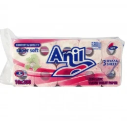 Снимка на Тоалетна хартия Anil, 3пл., 10бр./оп.