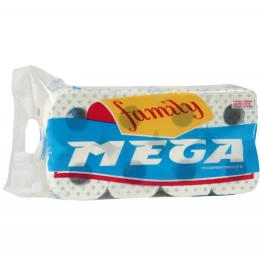Снимка на Тоалетна хaртия Mega family, 2пл, 40м.400къса, 8бр./оп. 150гр