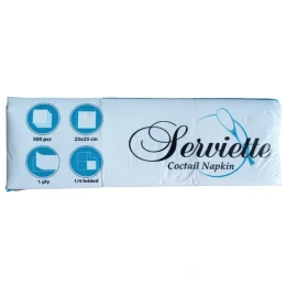 Снимка на Салфетки 500бр. 25 Х 25см., 1пл., 1/4, целулоза