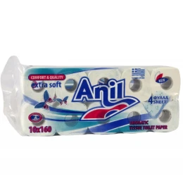 Снимка на Тоалетна хартия Anil, 4пл., 10бр./оп.